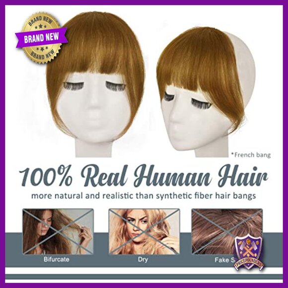 Human Hair Clip-In Bangs with Body Wave Headband Wig main image 6